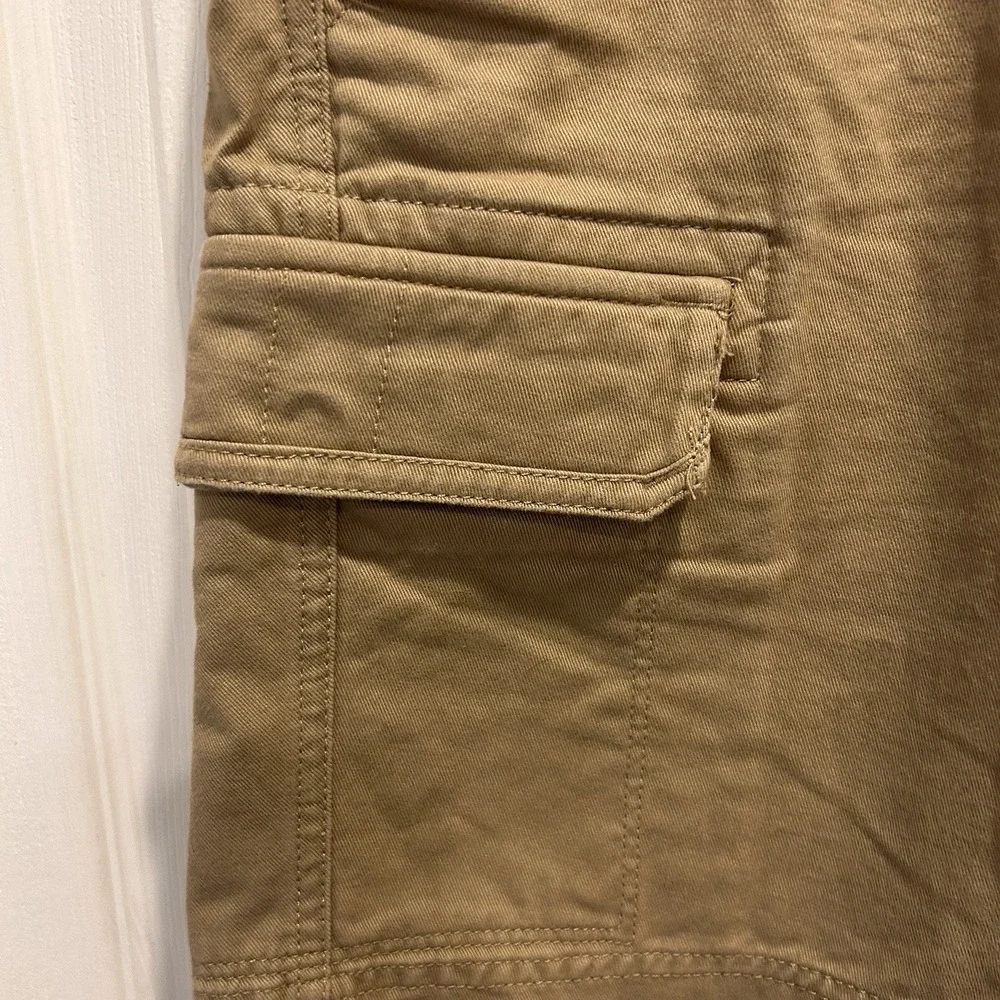 Timberland Mens Cargo Shorts Khaki Tan Cotton‎ Twill Size 38 Outdoor Utility Y2k
